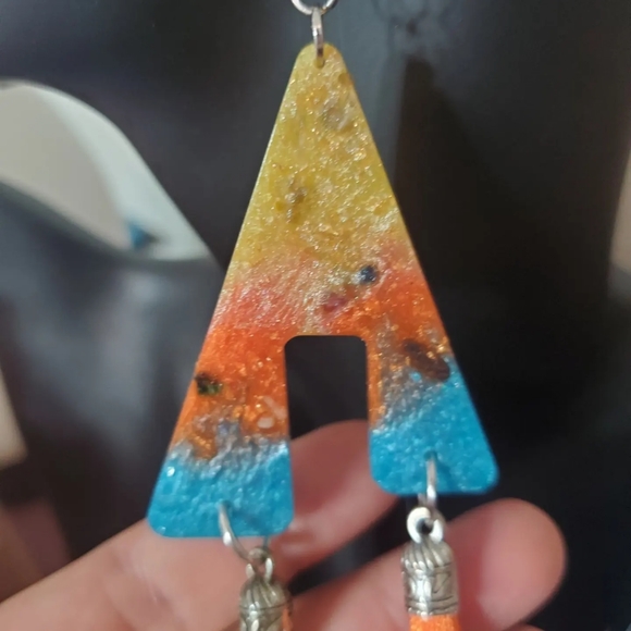 😱3 for $20 Handmade unique one of a kind dangle tassel multi stone Earrings - Picture 4 of 10